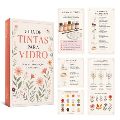 Mockup do bônus GUIA DE TINTAS PARA VIDRO