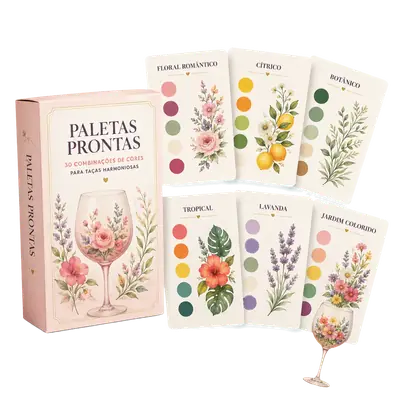 Mockup do bônus PALETAS PRONTAS: 30 COMBINAÇÕES DE CORES