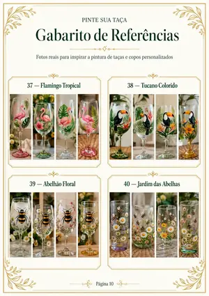 Página com referências tropicais e de animais