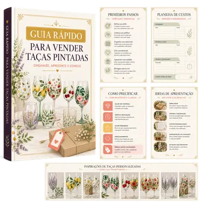 Mockup do bônus GUIA RÁPIDO PARA VENDER TAÇAS PINTADAS
