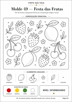 Molde 49 — Festa das Frutas, página interna do Pinte Sua Taça